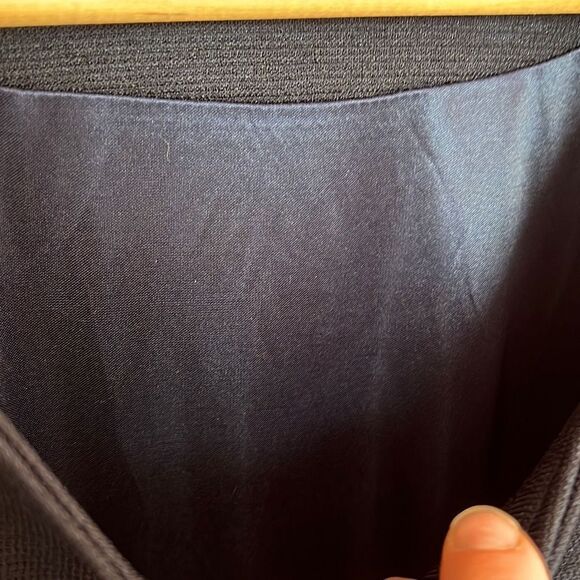 Deep Navy Scoop Neck Button Accent Tunic Dress Medium - Picture 5 of 6